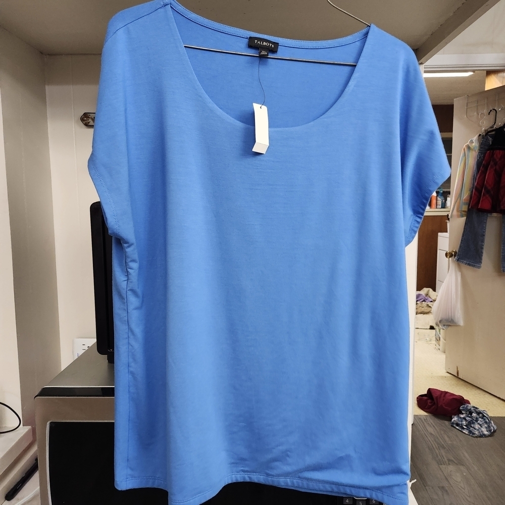 Talbots Women's Blue Short Sleeve Top
